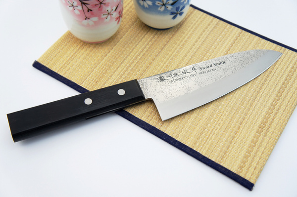 Satake Nashiji Black Pakka Nóż Deba 15,5 cm