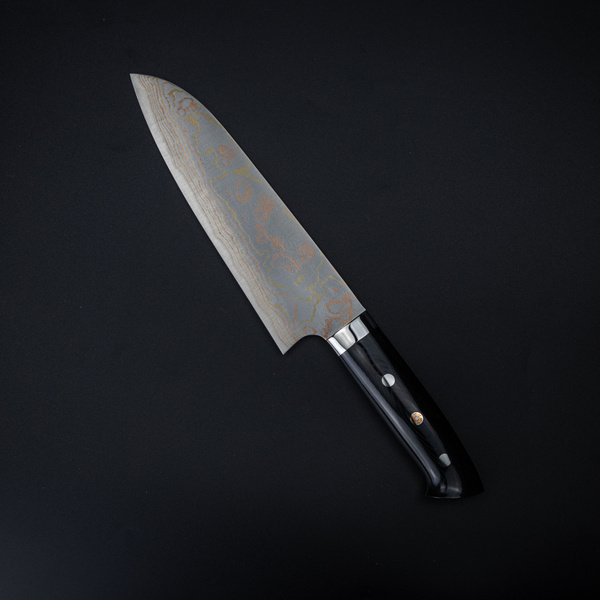 Takeshi Saji Blue Steel Nóż Santoku ręcznie kuty 18 cm