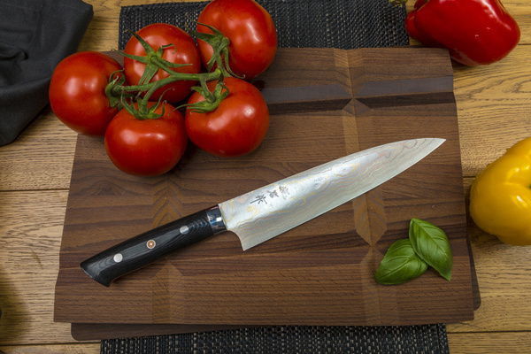 Takeshi Saji Blue Steel Nóż Santoku ręcznie kuty 18 cm