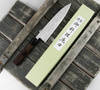 Hideo Kitaoka Shirogami Satin Damascus Nóż Miroshi Deba 21 cm