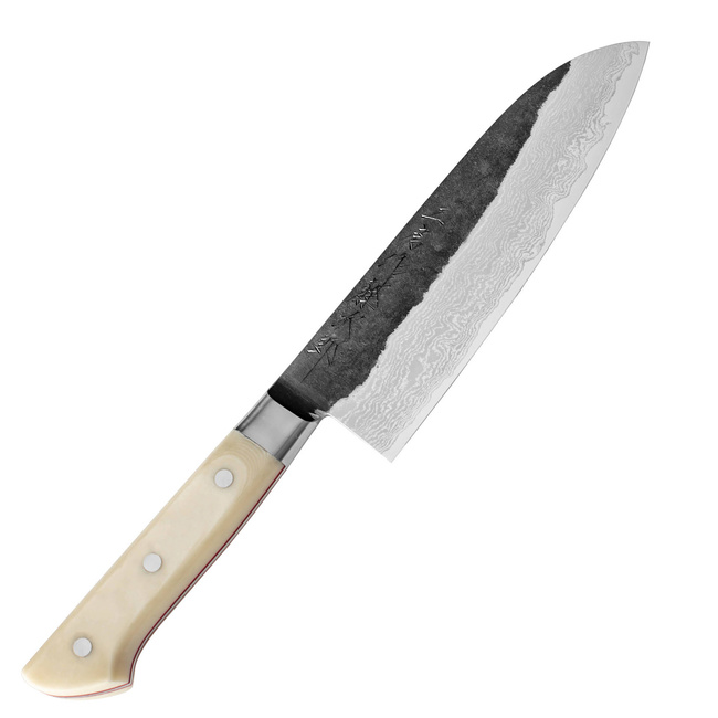 Tojiro Hand Made VG-10 Micarta white, Nóż Santoku 17cm