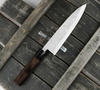 Hideo Kitaoka Shirogami Satin Damascus Nóż Miroshi Deba 21 cm