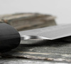 Hideo Kitaoka Shirogami Satin Damascus Nóż Yanagi 30 cm