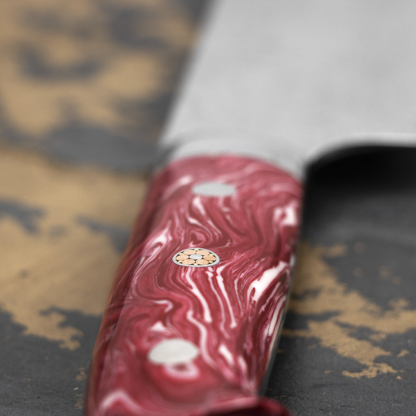 Takeshi Saji Red Turquoise R2 Nóż Santoku 18 cm