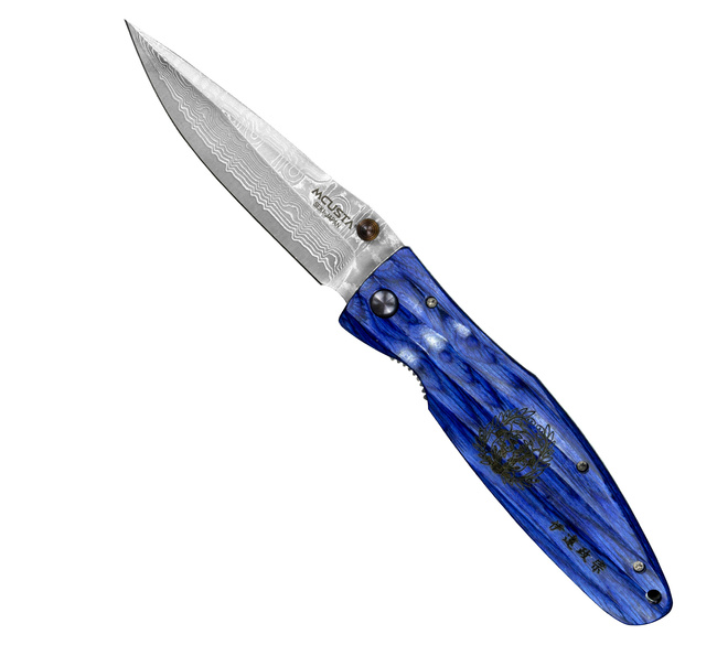 Mcusta Sengoku Blue Pakka Damascus VG-10 8,6 cm