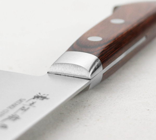 Satake Unique Shirogami Nóż Santoku 17 cm w drewnianym pudełku