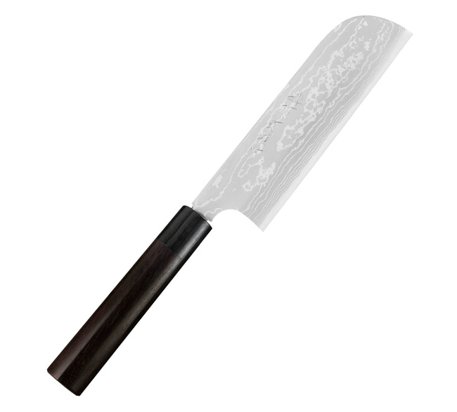Hideo Kitaoka Shirogami Satin Damascus Nóż Kamagata Usuba 18 cm
