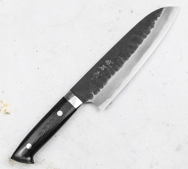 Takeshi Saji Aogami Super Ręcznie kuty nóż Santoku 18 cm