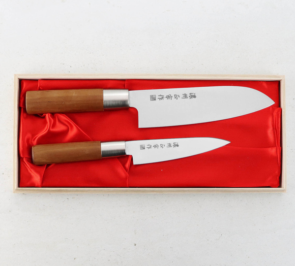 Satake Masamune Zestaw Nóż Santoku + uniwersalny