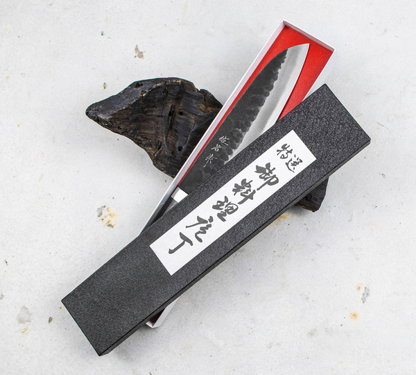 Takeshi Saji Aogami Super Ręcznie kuty nóż Santoku 18 cm