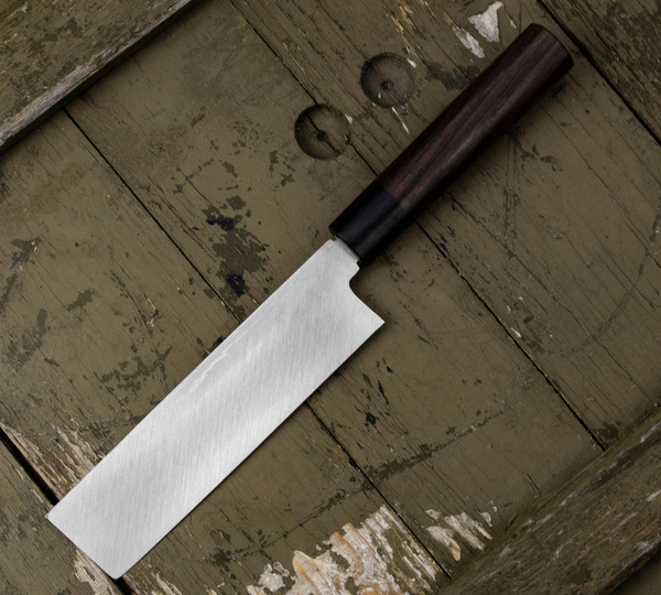 Hideo Kitaoka Shirogami Satin Damascus Nóż Usuba 16,5 cm