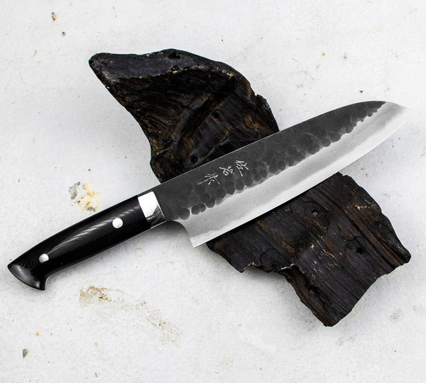 Takeshi Saji Aogami Super Ręcznie kuty nóż Santoku 18 cm