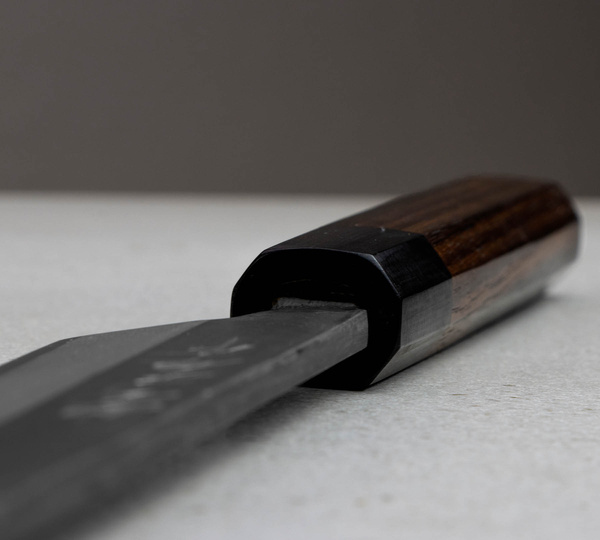 Hideo Kitaoka Shirogami Black Oktagon Nóż Yanagi 27 cm