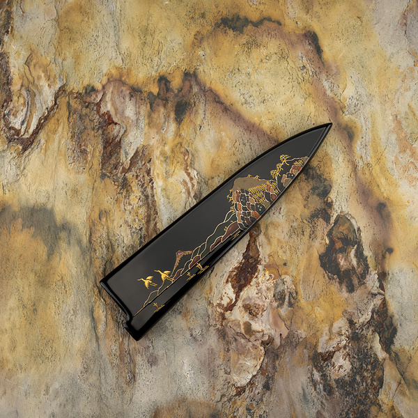 Takeshi Saji Art Fuji on Lake R-2 Nóż uniwersalny 13 cm + Saya