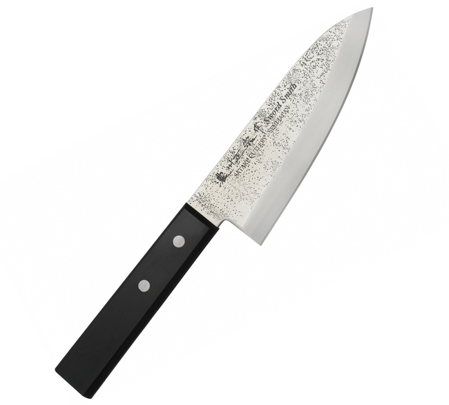 Satake Nashiji Black Pakka Nóż Deba 15,5 cm