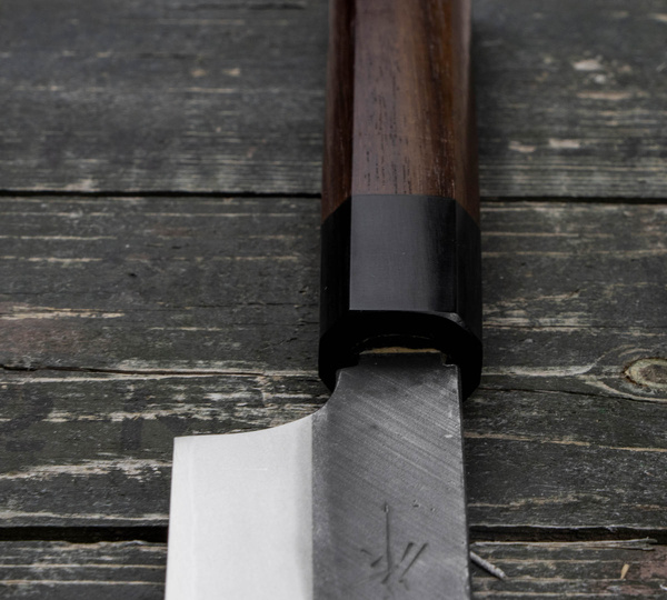 Hideo Kitaoka Shirogami Black Oktagon Nóż Kiritsuke 21cm