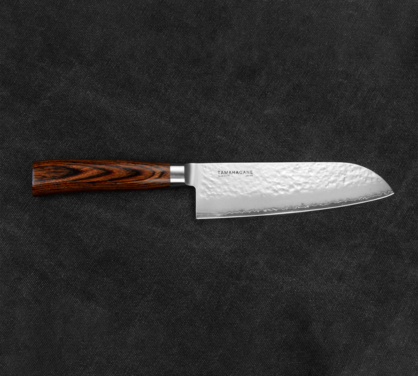 Tamahagane Tsubame Brown VG-5 Nóż Santoku 17,5 cm