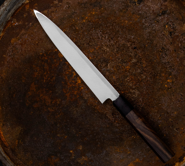 Hideo Kitaoka Shirogami Black Oktagon Nóż Yanagi 21 cm