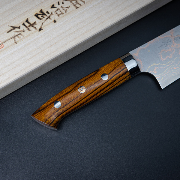 Takeshi Saji IW Aogami#2 Color Nóż Santoku 18 cm