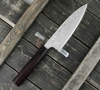 Hideo Kitaoka Shirogami Satin Damascus Nóż Funayuki 18 cm