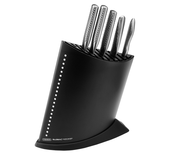 Komplet 5 noży w czarnym bloku GKB-52CB | Global