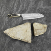 Takeshi Saji SRS-13 Jeleni róg Ręcznie kuty nóż Santoku 18 cm