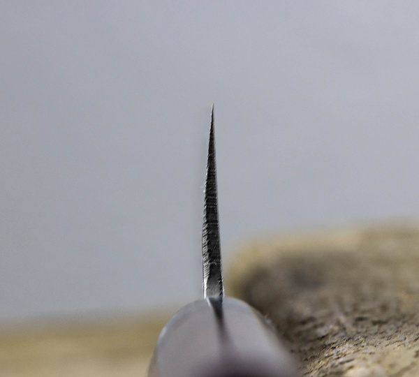 Hideo Kitaoka Shirogami Satin Damascus Nóż Usuba 16,5 cm