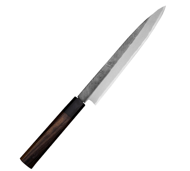 Hideo Kitaoka Shirogami Black Oktagon Nóż Yanagi 21 cm