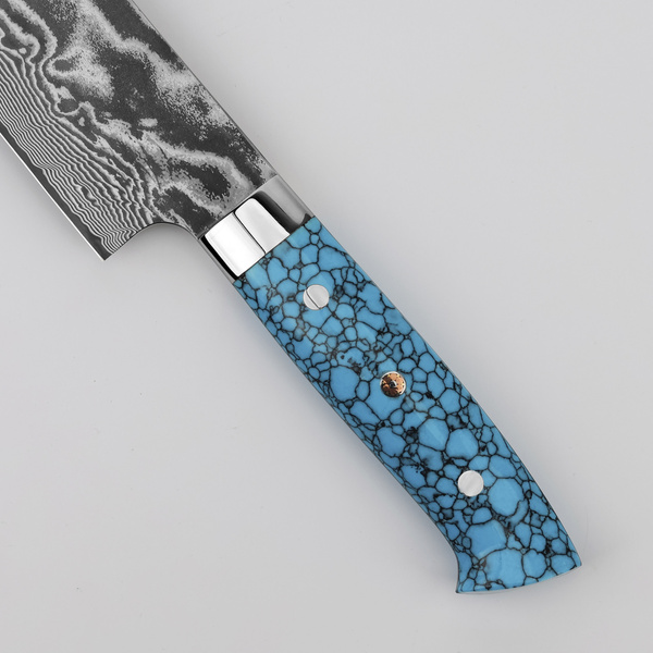 Takeshi Saji BTQ R-2 Damascus Nóż Sakimaru 39 cm