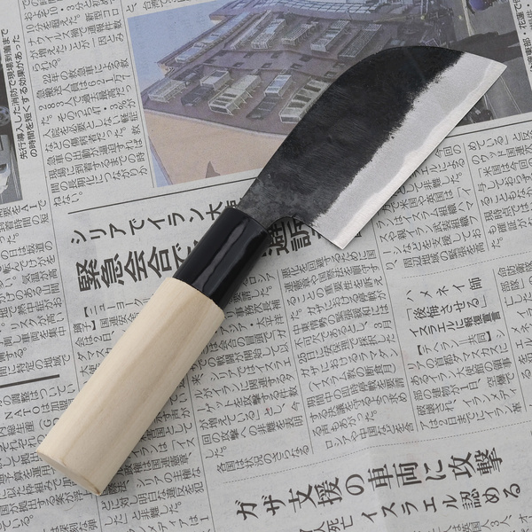 Kanetsune Shirogami#3 Kurouchi Nóż Kawa-muki 8 cm