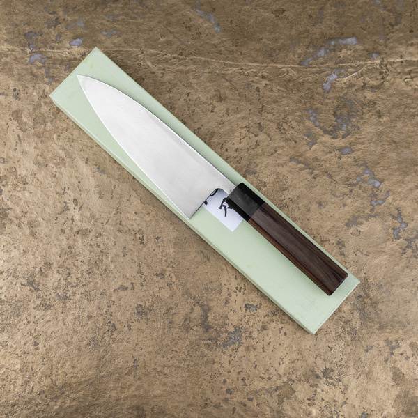 Hideo Kitaoka Shirogami#2 Satin Nóż Deba 18 cm