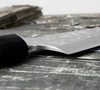 Hideo Kitaoka Shirogami Satin Damascus Nóż Funayuki 18 cm