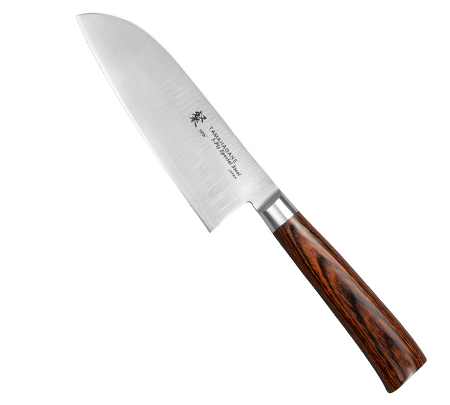 Tamahagane SAN Brown VG-5 Nóż Santoku 12 cm