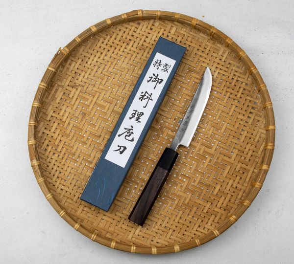 Hideo Kitaoka Shirogami Black Oktagon Nóż Matsuba 12 cm