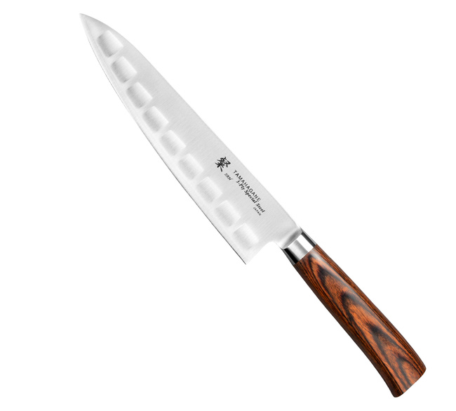 Tamahagane SAN Brown VG-5 Nóż Szefa żłobiony 21 cm