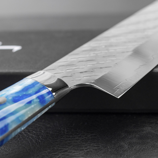 Takeshi Saji STRIX Blue Acrylic Nóż Santoku 18 cm