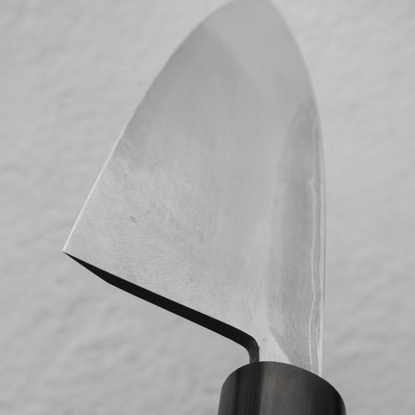 Hideo Kitaoka Shirogami#2 Satin Nóż Mini Deba 21 cm