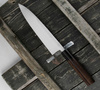 Hideo Kitaoka Shirogami Satin Damascus Nóż Miroshi Deba 21 cm