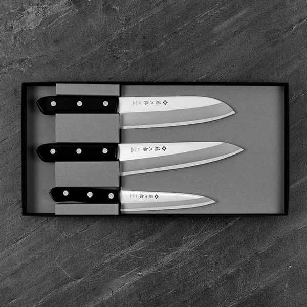 Tojiro DP3 Eco Uniwersalny 13 cm + Santoku 17 cm + Szefa kuchni 18 cm