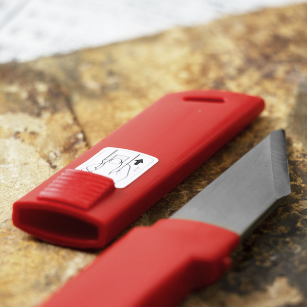 Kanetsune 420J2 Nóż Kiridashi 4 cm Czerwony