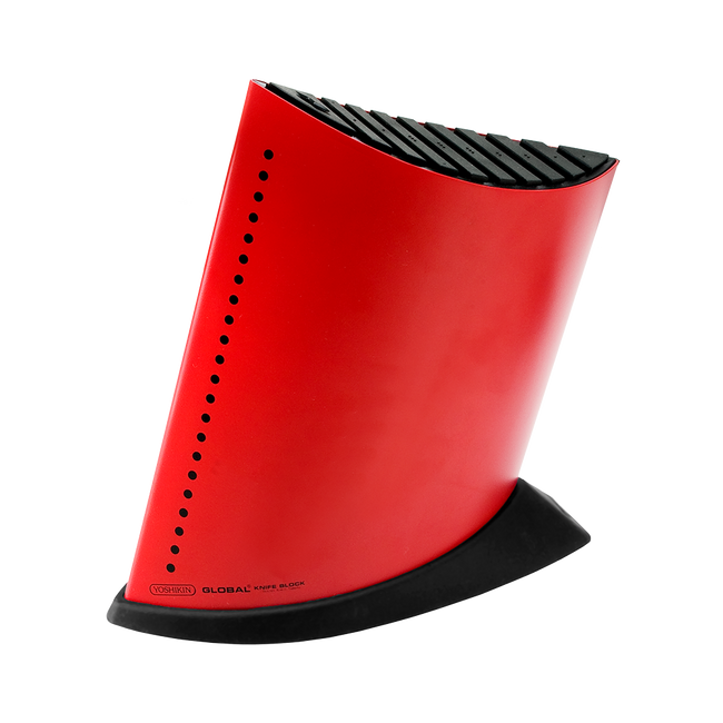 Blok na 9 noży w kształcie żaglowca – czerwony | Global