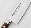 Satake Unique Shirogami Nóż Santoku 17 cm w drewnianym pudełku