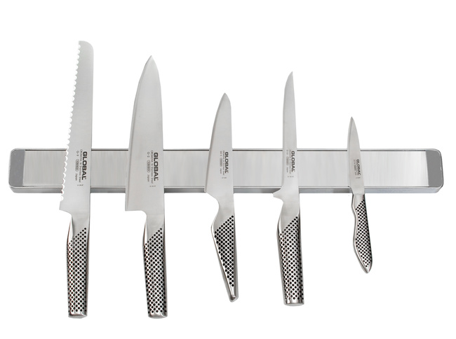 Listwa magnetyczna gładka 51 cm z 5 nożami | Global