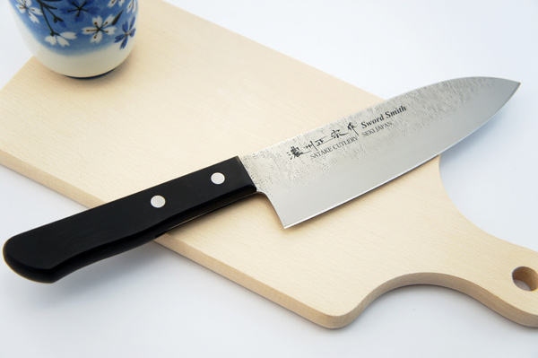 Satake Nashiji Black Pakka Nóż Santoku 17 cm