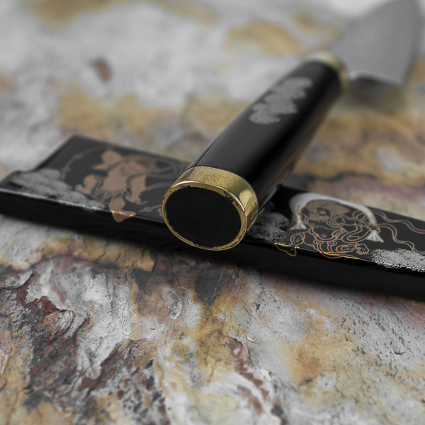 Takeshi Saji Art Fujin Raijin R-2 Nóż uniwersalny 13 cm + Saya