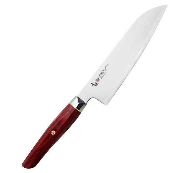Mcusta Zanmai Red Revolution SPG2 Nóż  Santoku 18 cm