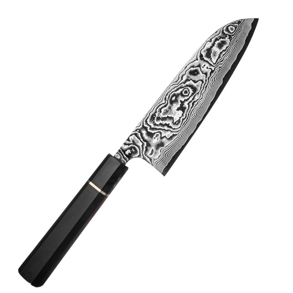 Takeshi Saji EBH Ręcznie kuty nóż Santoku 18 cm VG-10