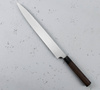 Hideo Kitaoka Shirogami Satin Damascus Nóż Yanagi 30 cm