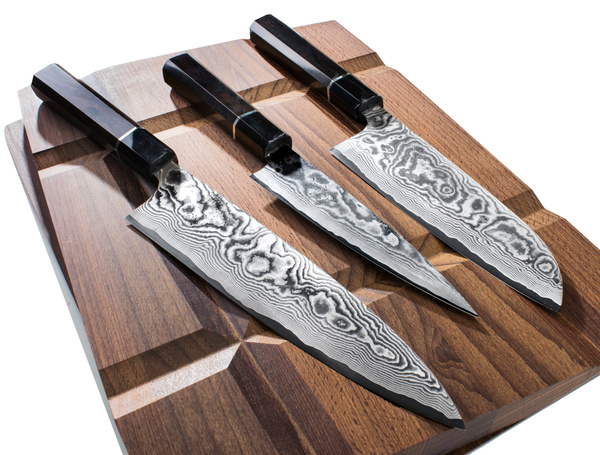Takeshi Saji EBH Ręcznie kuty nóż Santoku 18 cm VG-10