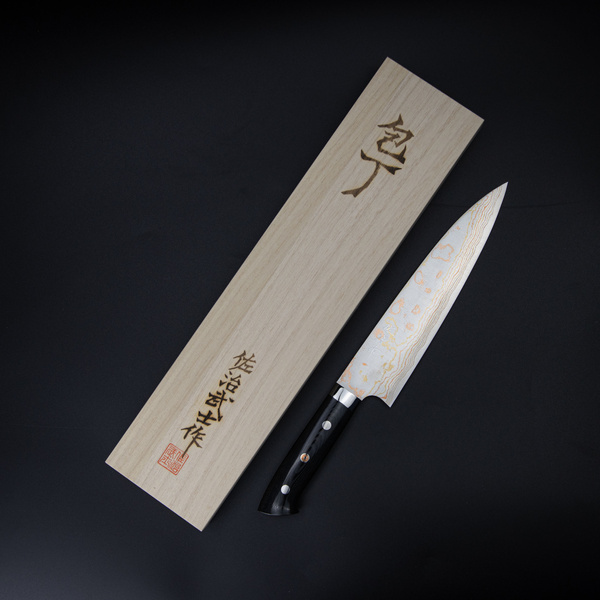Takeshi Saji Blue Steel Nóż Szefa kuchni ręcznie kuty 21 cm